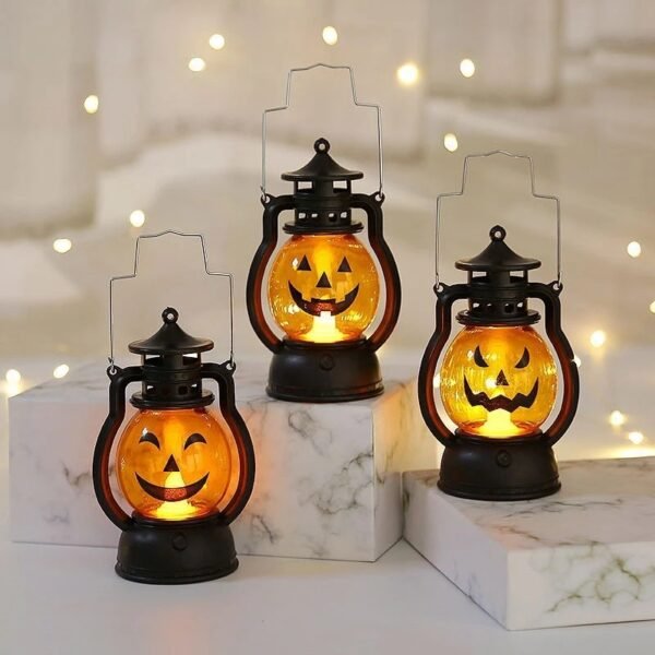 LED Haloween Pumpkin Ghost Lanter Candle Light Halloween Party Decoration for Home Holiday Bar Horror Props Oil Lamp Kids Toy - Image 2