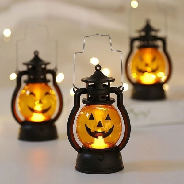 LED Haloween Pumpkin Ghost Lanter Candle Light Halloween Party Decoration for Home Holiday Bar Horror Props Oil Lamp Kids Toy - Image 3
