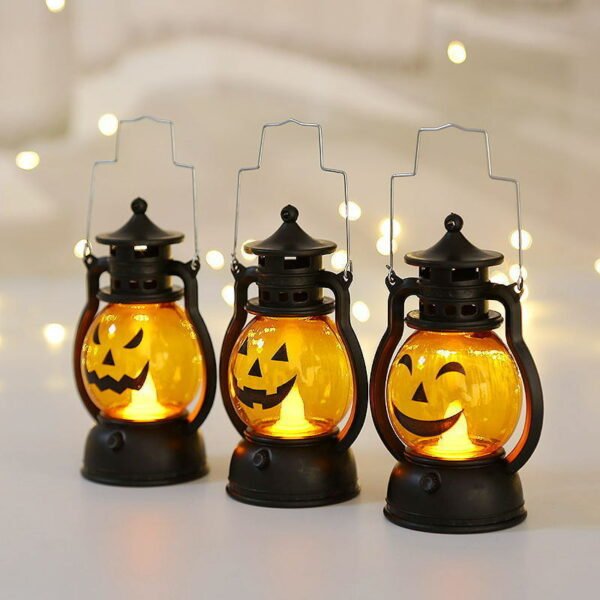 LED Haloween Pumpkin Ghost Lanter Candle Light Halloween Party Decoration for Home Holiday Bar Horror Props Oil Lamp Kids Toy - Image 5