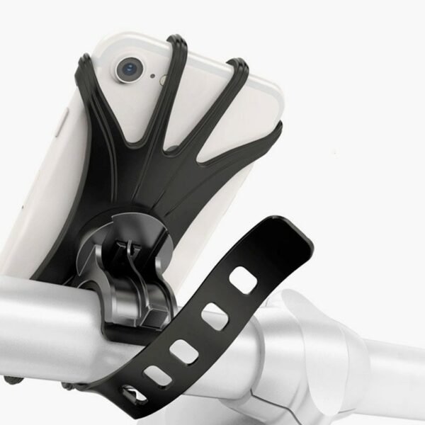 Universal Shockproof Elastic Silicone Mount Phone Holder Stand Riding Cycling Bicycle MTB Bike Phone DVR GPS Support Bracket - Image 3
