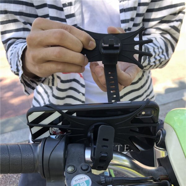 Universal Shockproof Elastic Silicone Mount Phone Holder Stand Riding Cycling Bicycle MTB Bike Phone DVR GPS Support Bracket - Image 4