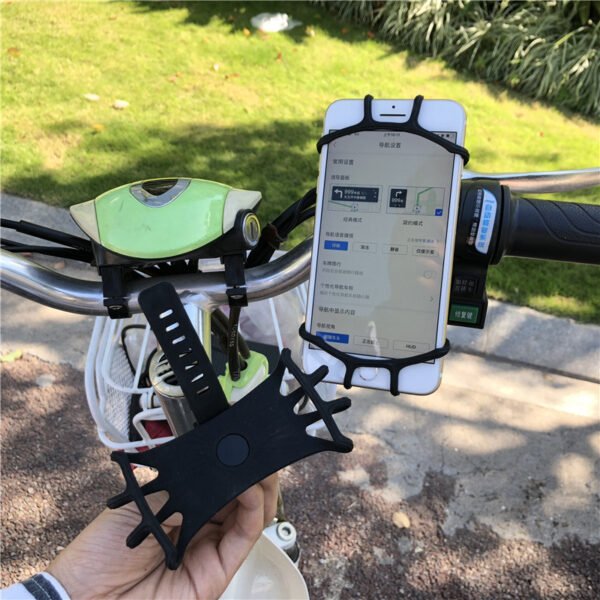 Universal Shockproof Elastic Silicone Mount Phone Holder Stand Riding Cycling Bicycle MTB Bike Phone DVR GPS Support Bracket - Image 5