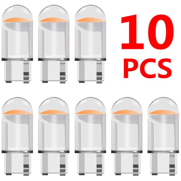 10PCs Latest W5w Led T10 Car Light Cob Glass K 12V License Plate Light - Image 8