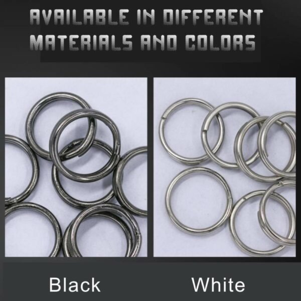 50pcs Fishing Split Rings Crank Hard Bait Snap Stainless Steel Double Loop Split Open Carp Fishing Connector Accessories Pesca - Image 5