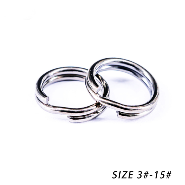 50pcs Fishing Split Rings Crank Hard Bait Snap Stainless Steel Double Loop Split Open Carp Fishing Connector Accessories Pesca - Image 3
