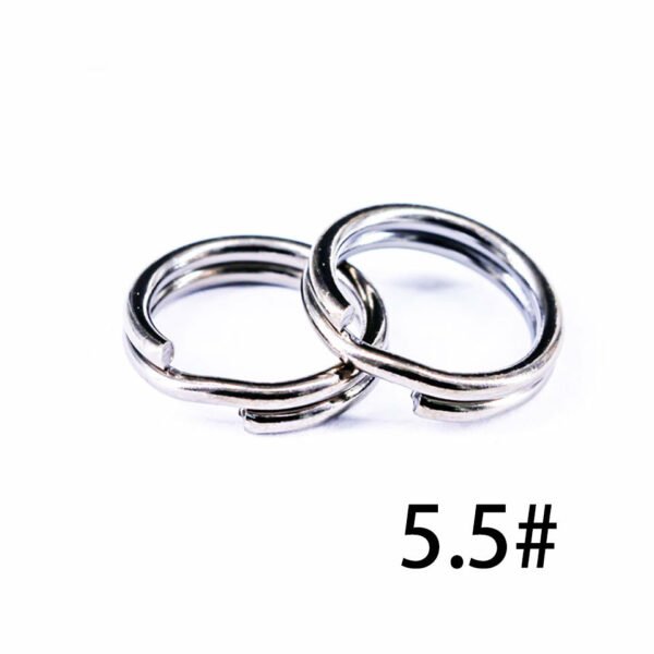 50pcs Fishing Split Rings Crank Hard Bait Snap Stainless Steel Double Loop Split Open Carp Fishing Connector Accessories Pesca - Image 8