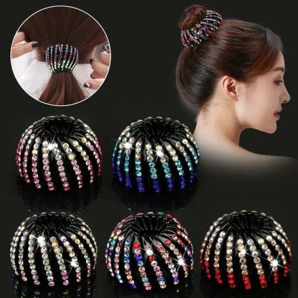 Women Bun Crystal Hair Claw Fashion Female Ponytail Headwear Horsetail Buckle Hair Clip Bird Nest Expanding Hair Accessories - Image 30