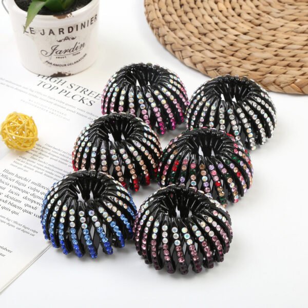 Women Bun Crystal Hair Claw Fashion Female Ponytail Headwear Horsetail Buckle Hair Clip Bird Nest Expanding Hair Accessories - Image 31