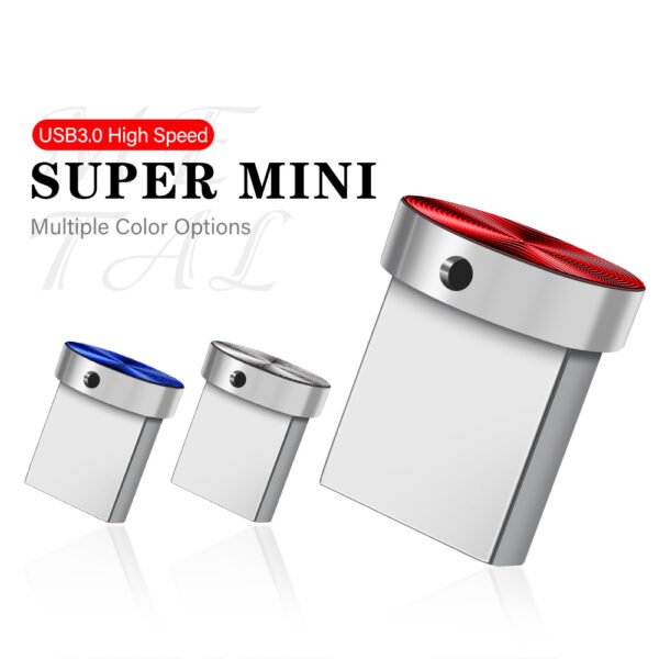 Mini Metal Button USB Flash Drives 64GB Blue Fashion Memory Stick Red External Storage Creative Gift Pen Drive Silver Pendrive - Image 17