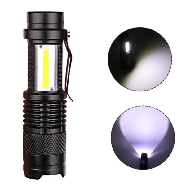 Mini Rechargeable LED Flashlight Use XPE + COB lamp beads 100 meters lighting distance Used for adventure; camping; etc. - Image 3