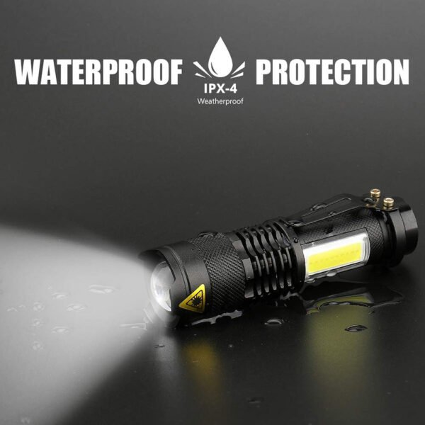 Mini Rechargeable LED Flashlight Use XPE + COB lamp beads 100 meters lighting distance Used for adventure; camping; etc. - Image 5