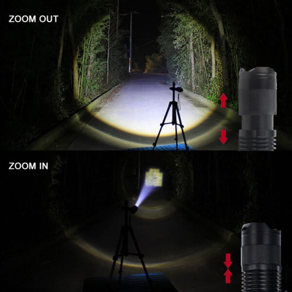 Mini Rechargeable LED Flashlight Use XPE + COB lamp beads 100 meters lighting distance Used for adventure; camping; etc. - Image 6