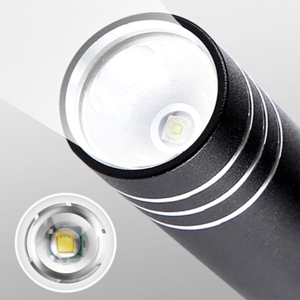Mini Led Household Flashlight Outdoor Camping Lighting Portable Aluminum Alloy Waterproof Strong Light Rechargeable Flashlight - Image 3