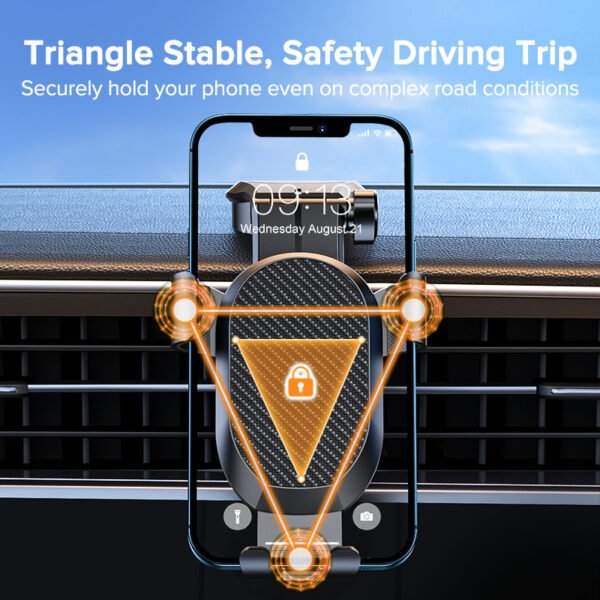 QOOVI Car Phone Holder Cell Phone Stand Smartphone Mount Gravity No Magnetic Support For iPhone 13 12 11 X Xiaomi Samsung Huawei - Image 3