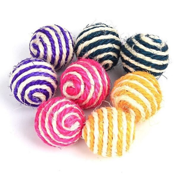 Cat Pet Sisal Rope Woven Ball Chewing Rattle Scratching Toy Interactive Scratching Chewing Toy Pet Cat Dog - Image 4