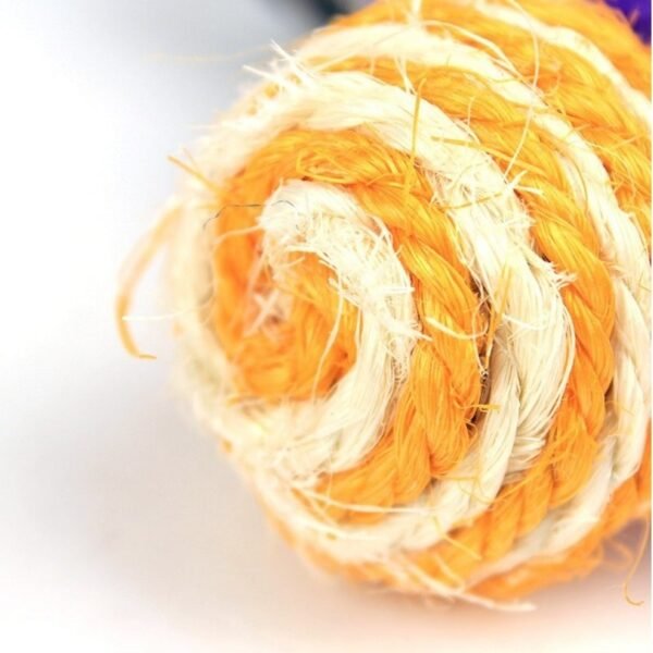 Cat Pet Sisal Rope Woven Ball Chewing Rattle Scratching Toy Interactive Scratching Chewing Toy Pet Cat Dog - Image 5