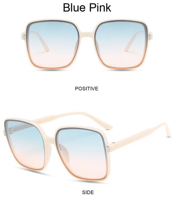 Fashion Square Sunglasses Woman Retro Vintage Gradient Sun Glasses Female Clear Lens Black White Designer Oculos De Sol UV400 - Image 13