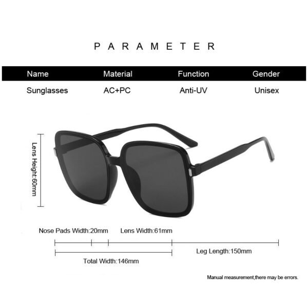 Fashion Square Sunglasses Woman Retro Vintage Gradient Sun Glasses Female Clear Lens Black White Designer Oculos De Sol UV400 - Image 14