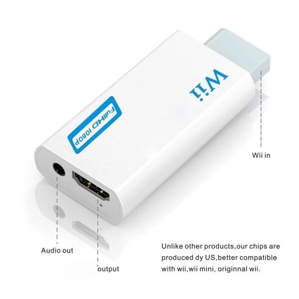Full HD 1080P Wii to HDMI-compatible Converter Adapter Wii2HDMI-compatible Converter 3.5mm Audio for PC HDTV Monitor Display - Image 10