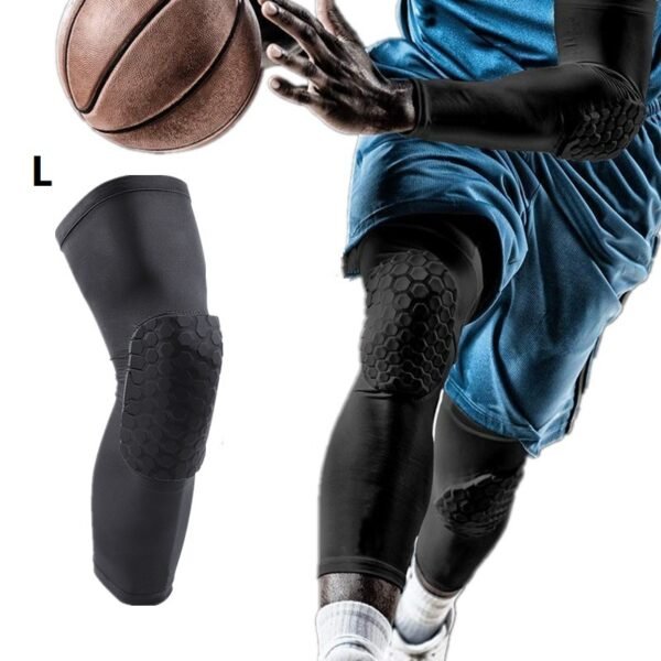 Basketball Knee Pads Protector Compression Sleeve Honeycomb Foam Brace Anti-collision Kneepad Fitness Gear Volleyball Support - Image 2