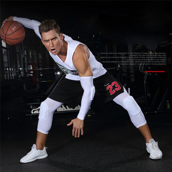 Basketball Knee Pads Protector Compression Sleeve Honeycomb Foam Brace Anti-collision Kneepad Fitness Gear Volleyball Support - Image 5
