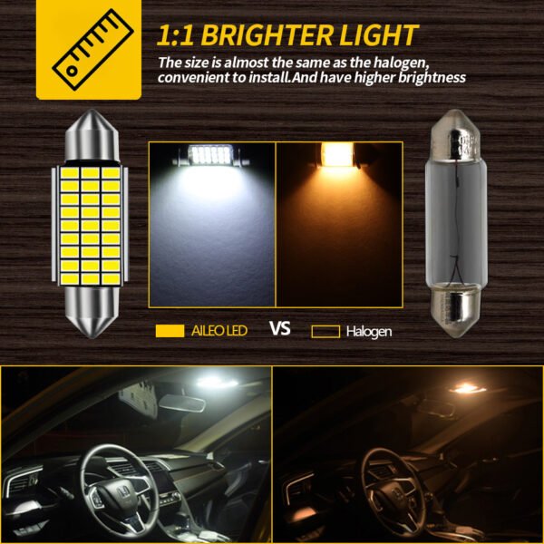 High Quality Super Bright LED Bulb C5w Car License Plate Light Interior Reading Dome Light 31mm36mm39mm41mm - Image 15