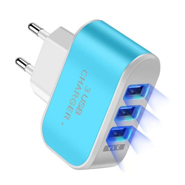 3Usb Candy Charger LED Luminous Mobile Phone Charging Head Intelligent Multi Port USB Charger Travel Charging/EU for xiaomi - Image 32
