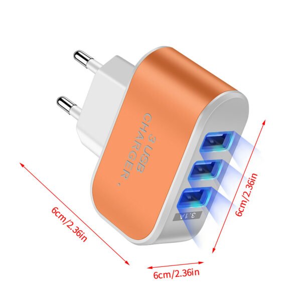 3Usb Candy Charger LED Luminous Mobile Phone Charging Head Intelligent Multi Port USB Charger Travel Charging/EU for xiaomi - Image 35