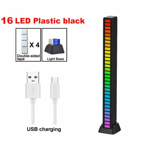 RGB Symphony Lights LED Sound Control Light Music Rhythm Ambient Pickup Lamp App Control Strip Light For Computer Desktop Decor - Image 22