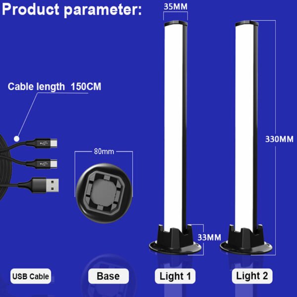 RGB Symphony Lights LED Sound Control Light Music Rhythm Ambient Pickup Lamp App Control Strip Light For Computer Desktop Decor - Image 12