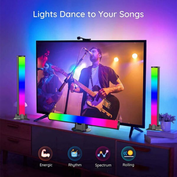 RGB Symphony Lights LED Sound Control Light Music Rhythm Ambient Pickup Lamp App Control Strip Light For Computer Desktop Decor - Image 14