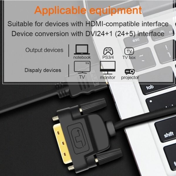 HDMI-compatible to DVI Cable 1080P 3D DVI to HDMI-compatible Cable DVI-D 24+1 Pin Adapter Cables Gold Plated for TV BOX DVD 1 2M - Image 14