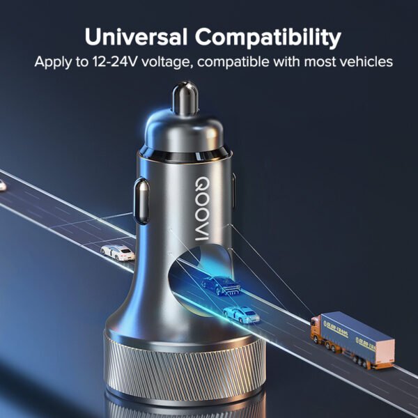 QOOVI 80W Car Charger PD USB Type C Dual Port USB Mobile Phone Fast Charging For iPhone 14 Xiaomi Samsung iPad Laptops Tablets - Image 5