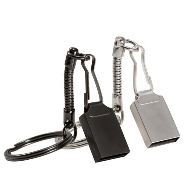 Mini USB Flash Drives 64GB High Speed Pen Drive Fashion Memory Stick Metal Free Key Chain Pendrive Black Storage Devices Silver - Image 11