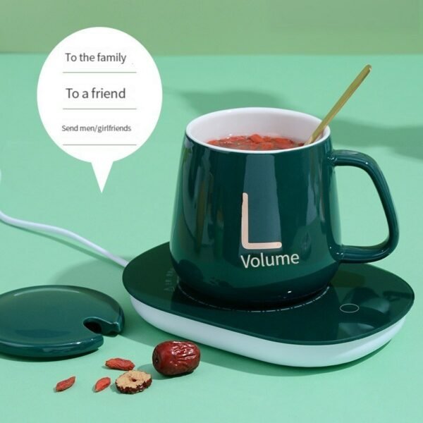 Electric Heated Coffee Mug Heating Coaster for Home Office Milk Tea Water Heating Mat Smart Thermostatic Warmer Pad - Image 4