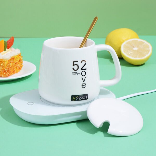 Electric Heated Coffee Mug Heating Coaster for Home Office Milk Tea Water Heating Mat Smart Thermostatic Warmer Pad - Image 5