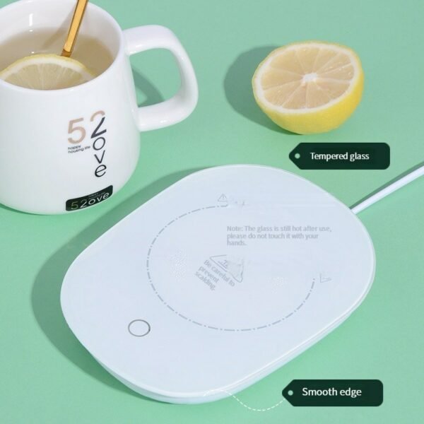 Electric Heated Coffee Mug Heating Coaster for Home Office Milk Tea Water Heating Mat Smart Thermostatic Warmer Pad - Image 6
