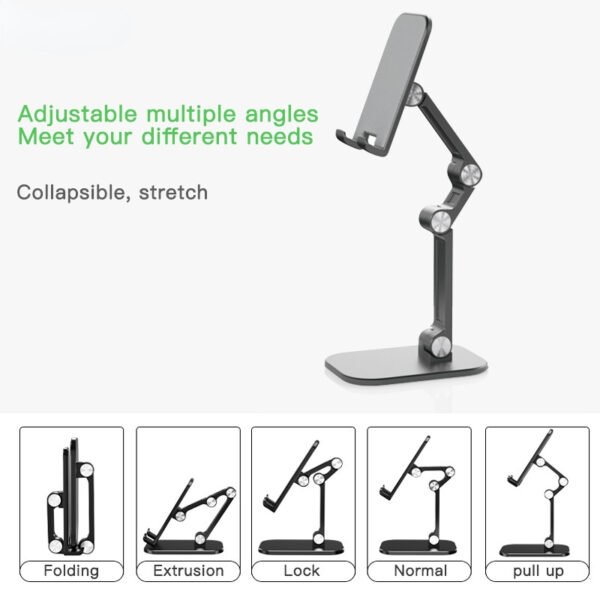 Three Sections Foldable Desk Mobile Phone Holder For iPhone iPad Tablet Flexible Table Desktop Adjustable Cell Smartphone Stand - Image 12