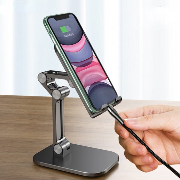 Three Sections Foldable Desk Mobile Phone Holder For iPhone iPad Tablet Flexible Table Desktop Adjustable Cell Smartphone Stand - Image 13