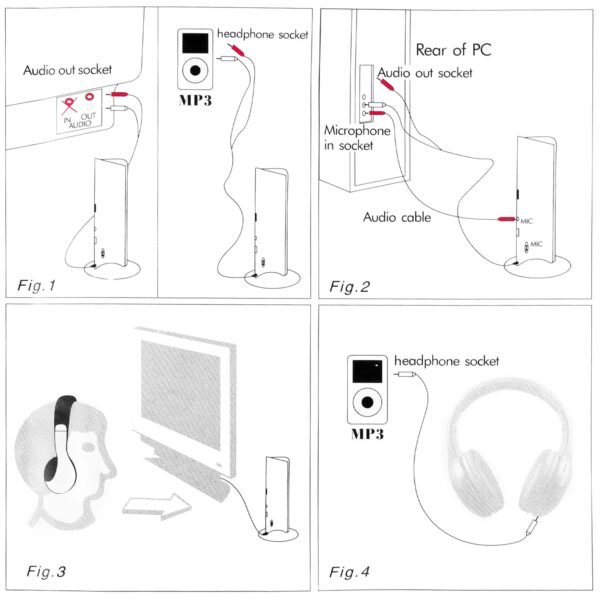 Wireless RF Headphones HiFi Over Ear Headsets RF Transmitter Receiver - Image 9