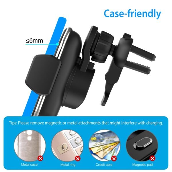 Car Wireless Phone Charger Car Air Vent Phone Mount Holder Bracket Fast Charge 15W 10W 7.5W Automatic Clamping Fit for iPhone 13 13Pro Max 12 Pro Max Series Samsung Galaxy S21 S20 Series - Image 5