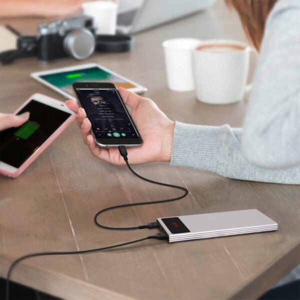 20000mAh Power Bank Ultra Thin External Battery Pack Phone Charger Dual USB Ports Flashlight Battery Remain Display - Image 24