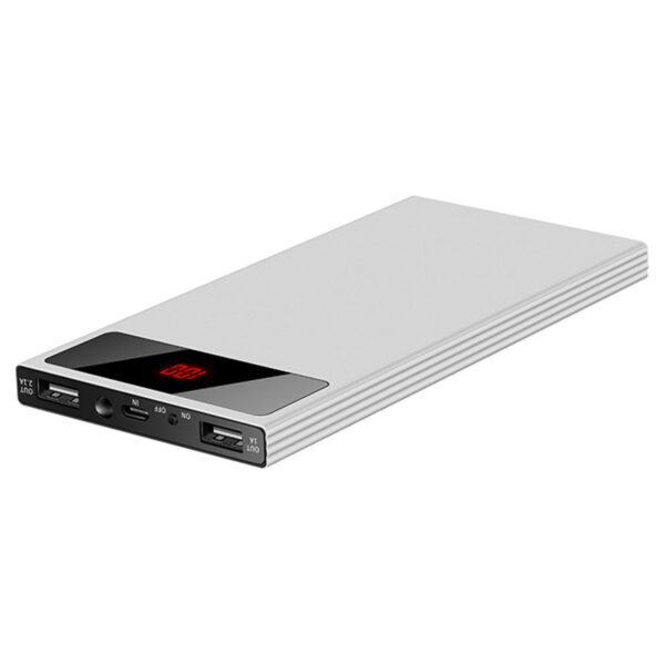 20000mAh Power Bank Ultra Thin External Battery Pack Phone Charger Dual USB Ports Flashlight Battery Remain Display - Image 25