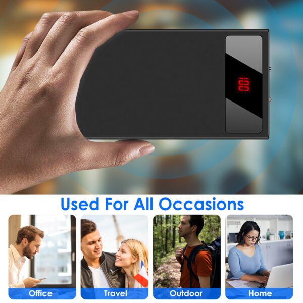 20000mAh Power Bank Ultra Thin External Battery Pack Phone Charger Dual USB Ports Flashlight Battery Remain Display - Image 7