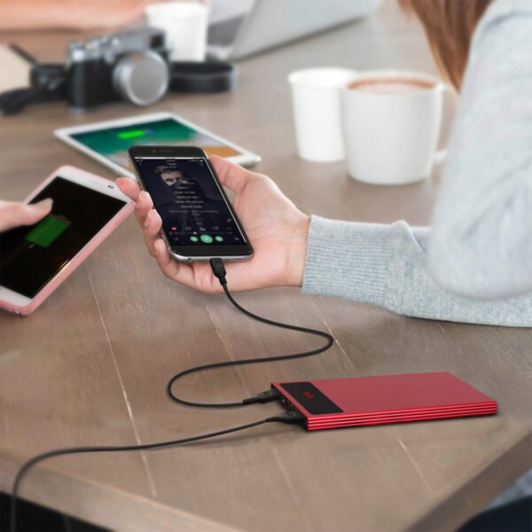 20000mAh Power Bank Ultra Thin External Battery Pack Phone Charger Dual USB Ports Flashlight Battery Remain Display - Image 17