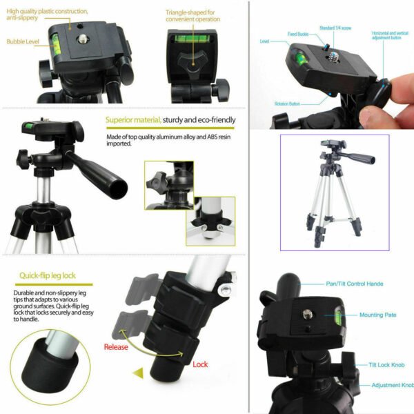 Professional Camera Tripod Stand Holder Mount For Cell Phone, Portable Tripod, Mobile Phone Live Stream Holder, Camera Tripod - Image 8