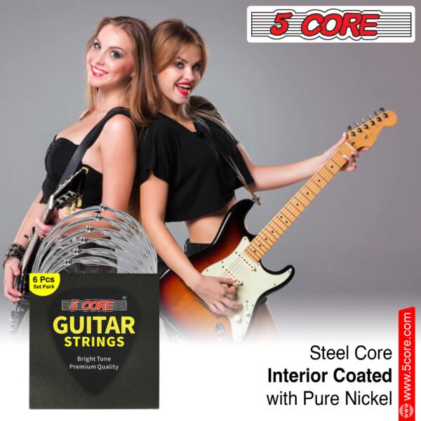 5 Core Electric Guitar Strings; Pure Nickel Guitar Strings .010-.048 Guitar Strings Electric 6 String set GS EL NK - Image 46