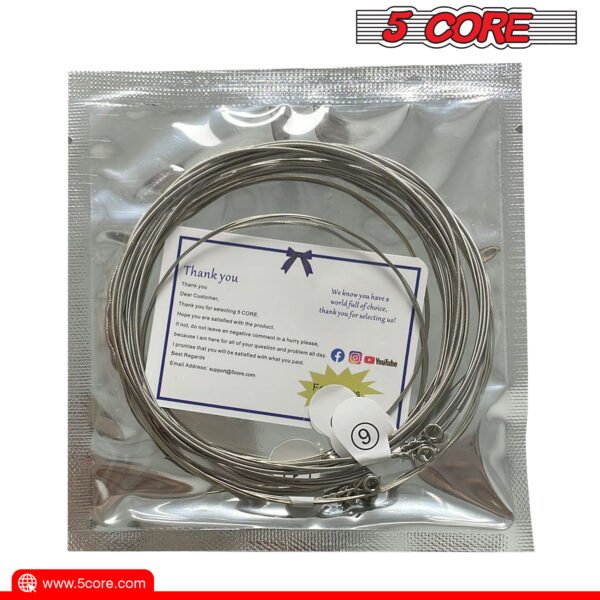 5 Core Electric Guitar Strings; Pure Nickel Guitar Strings .010-.048 Guitar Strings Electric 6 String set GS EL NK - Image 37