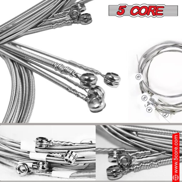5 Core Electric Guitar Strings; Pure Nickel Guitar Strings .010-.048 Guitar Strings Electric 6 String set GS EL NK - Image 38