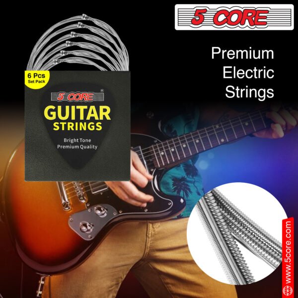 5 Core Electric Guitar Strings; Pure Nickel Guitar Strings .010-.048 Guitar Strings Electric 6 String set GS EL NK - Image 44